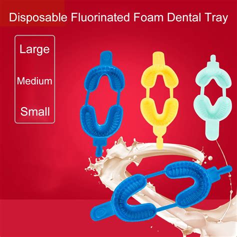 20PCS Dental Disposable Tray Fluoride Foam Impression Trays Dentistry