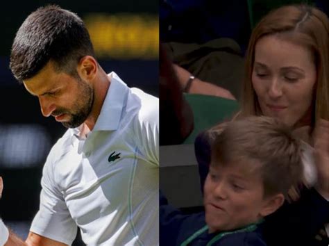 Djokovic S Son Overjoyed And Imitates His Father S Overhead Tennis