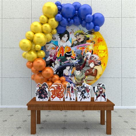 Kit Anivers Rio Painel Redondo Display Naruto Susuke Elo