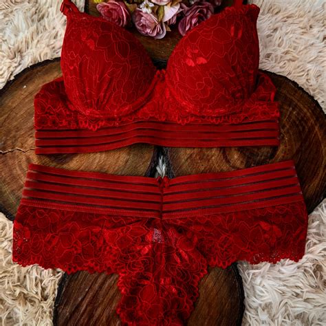 Conjunto De Lingerie Sensual Er Tica Suti E Calcinha