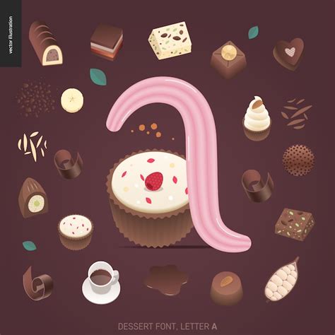 Sobremesa Com A Letra A - Fonte de sobremesa - letra a - letras doces. caramelo, caramelo ...