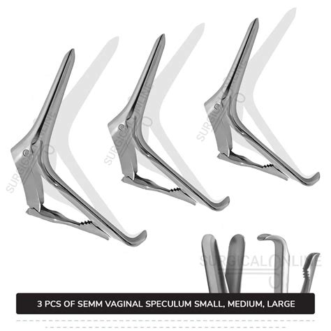 Semm Vaginal Speculum Set Small Medium Large Self Locking