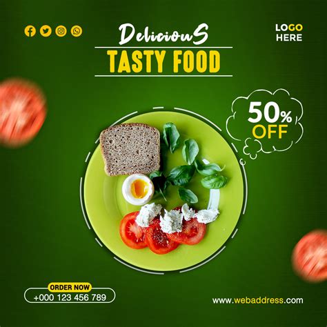 Free Download Food Social Media Post Template Design Behance