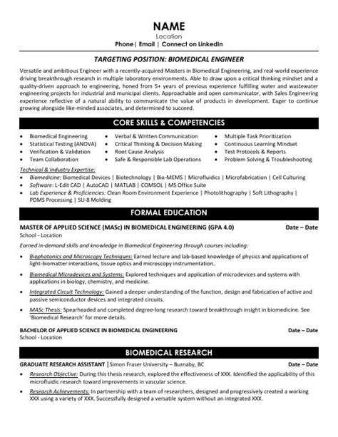 Biomedical Sciences Student Resume Template Premium Resume Samples