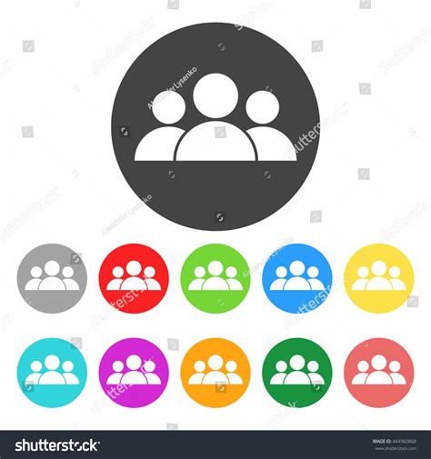 People Icon Color Flat Vector Illustration Stock Vector (Royalty Free ...