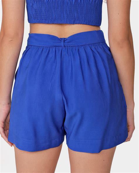 Riachuelo Short Feminino Reto Amarra O Azul Ak By Riachuelo