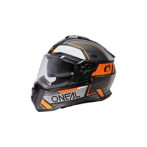 Oneal D SRS Square Helm Schwarz Grau Orange