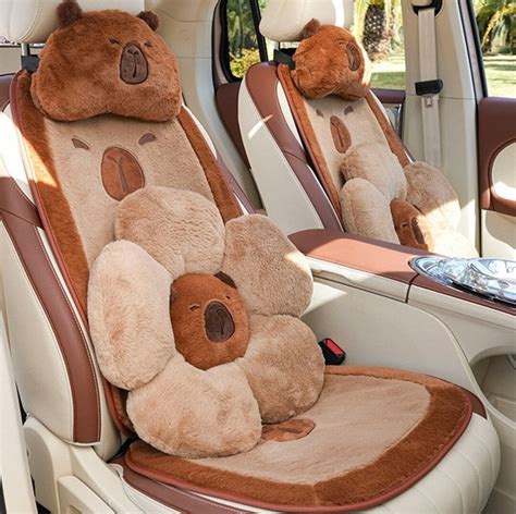 Cute Fuzzy Car Seat Cover Set Car Interior Accessories For Etsy