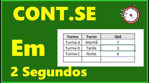 Como Usar Cont Se No Excel O Novo M Todo Youtube