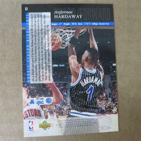 Anfernee Penny Hardaway RC 1993 94 Upper Deck SE 51 Orlando Magic EBay