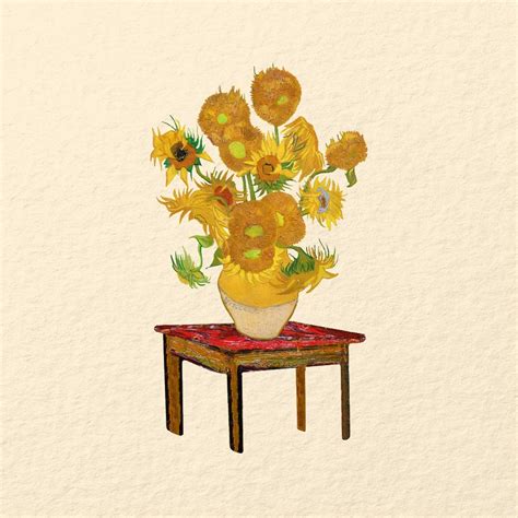 Van Gogh's sunflowers, vintage illustration. | Premium Editable Design ...