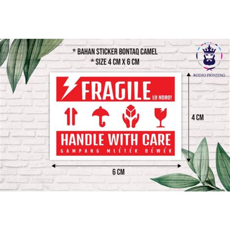 Jual STIKER FRAGILE MURAH STIKER FRAGILE JANGAN DIBANTING Shopee