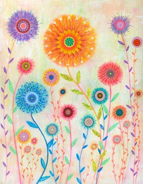 Flower Painting Abstract Floral Painting Pastel Flower Art