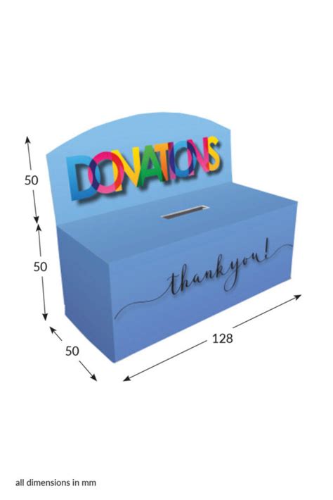 Charity Collection Box Fully Printed