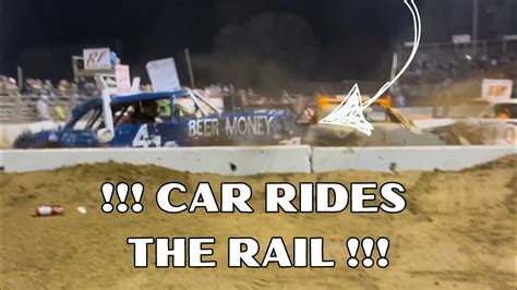 CAR GRINDS RAIL UP CLOSE VIDEO Destruction Derby Heat 3 Mariposa