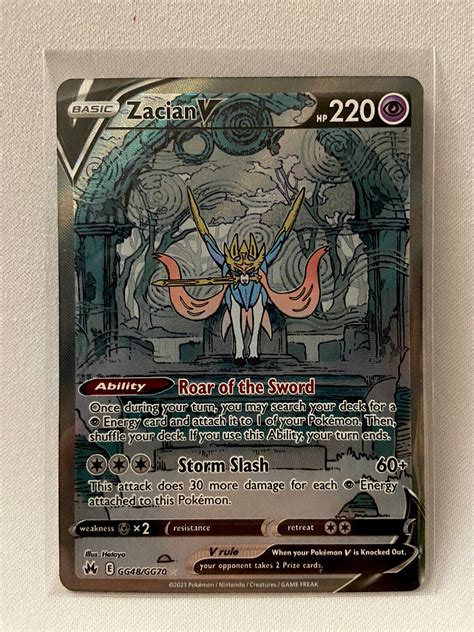 Mavin Pokemon Tcg Zacian V Crown Zenith Galarian Gallery Gg Alt Art