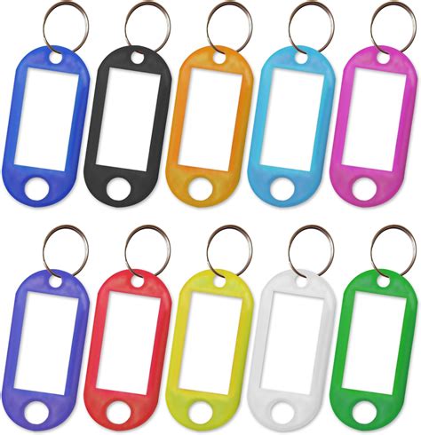 Qincling Pcs Key Tags Keyring Tags Key Labels Plastic Key Fobs Id