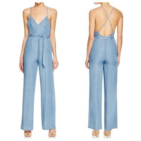 Lovers Friends Pants Jumpsuits Lovers Friends Chambray Wide Leg