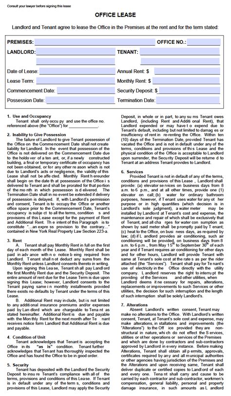 Multiple Tenant Lease Agreement Template