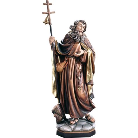 St Colman Of Stockerau Male Saints Wood Carving 20 Cm Colored