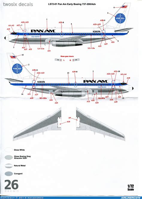 Two Six Decals Boeing 737 200 13338 Airlinercafe