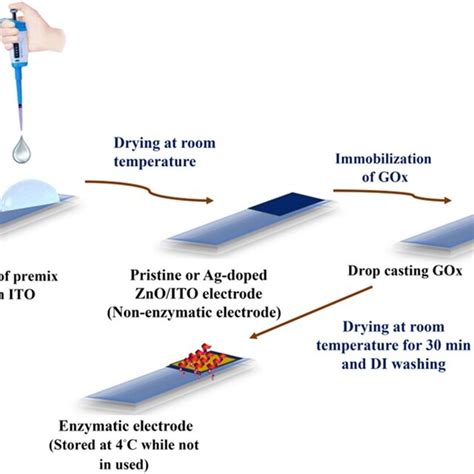 Sequential Schematic Diagram To Fabricate Enzymatic And Non Enzymatic