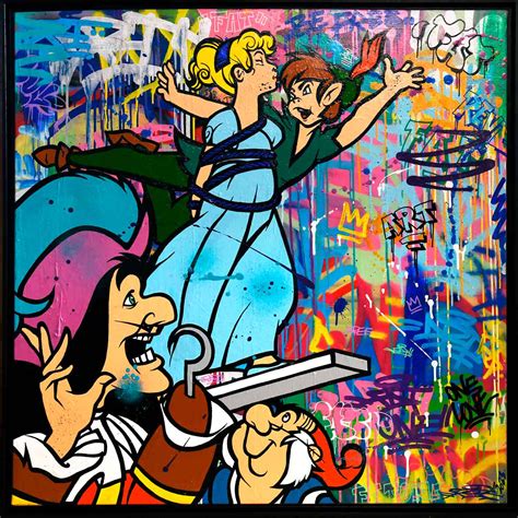 Oeuvre D Art Contemporain Acrylique Sur Toile Peter Pan Fat