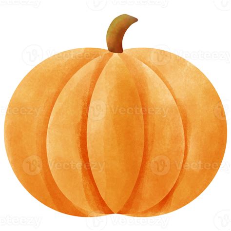 Orange Pumpkin Watercolor Clip Art 47706205 Png