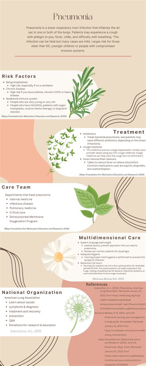 Pneumonia Infographic Pneumonia R I S K F A C T O R S T R E A