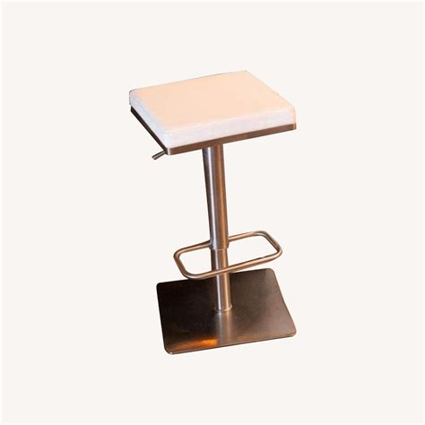 Modern Leather Swivel Counter Height Stools - AptDeco