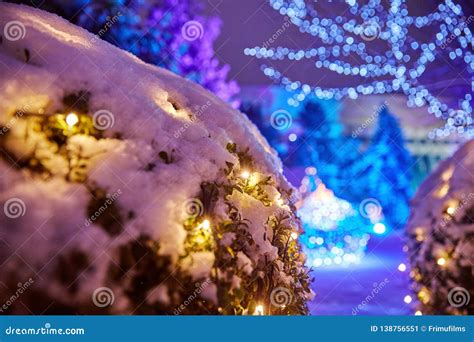 Chisinau Christmas Fair At Night Stock Image Image Of Decoration