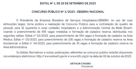 Concurso Ebserh Editais Nesta Segunda Nova Concursos