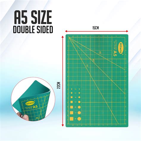 Double Sided Five Layer Pvc Cutting Mat For Hand Tools Self Healing A3