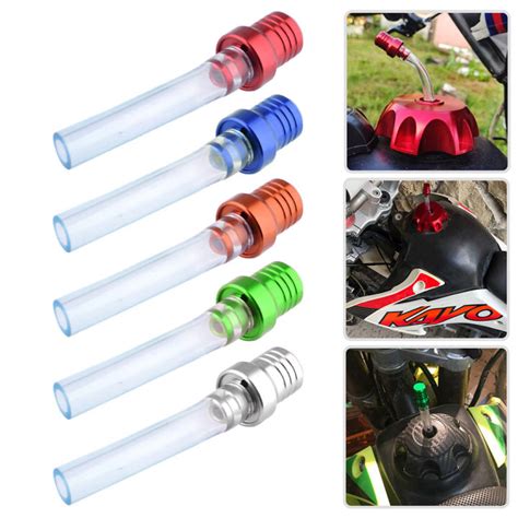 Bc Motorcycle Gas Fuel Cap Single Way Valves Vent Breather Hoses Tubes For Motocross Atv Quad