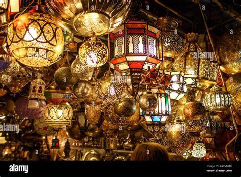 Range Of Lantern On Market At Morocco Bazzar Stock Photo Alamy