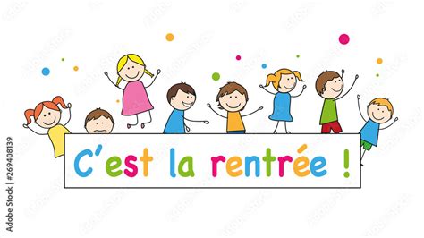 Enfants C est la rentrée Stock Vector Adobe Stock