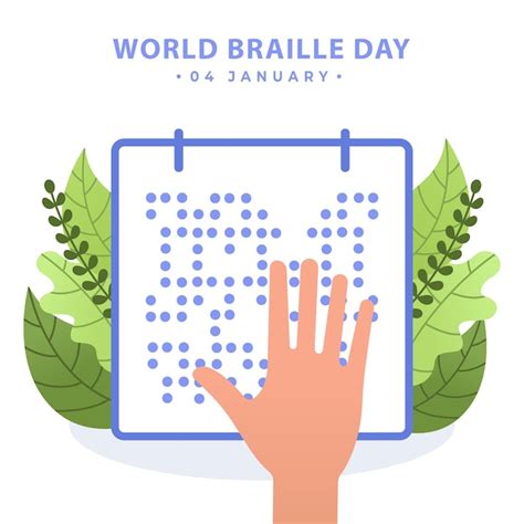 Premium Vector World Braille Day Illustration Design Template