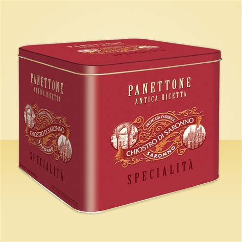 Classic Panettone Elegance Metal Tin G Chiostro Di Saronno