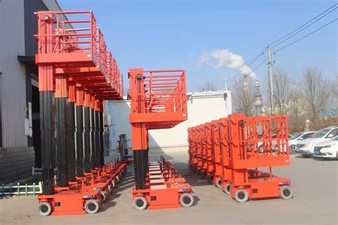 Telescopic Jib Boom Self Propelled Drivable Vertical Mast Lift Stock