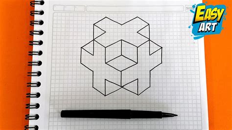 Dibujos En 3d Como Dibujar Un Cubo 3d En Forma De Cruz Como Dibujar Figuras Geometricas 3d