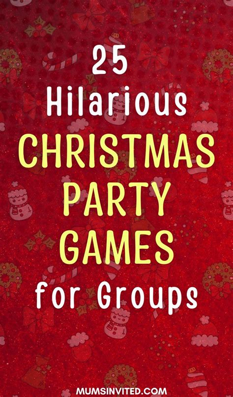 25 Fun Christmas Party Games For Large Groups Christmas Games For