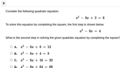 Consider The Following Quadratic Equation To Solve This Equation By