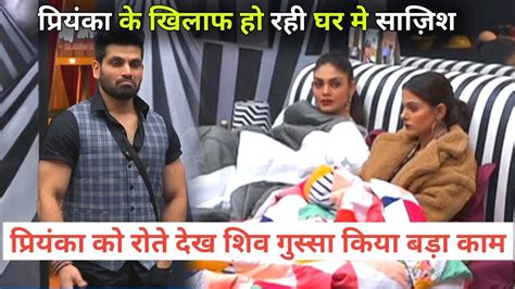 Bigg Boss 16 Live Shiv Thakre Crying Priyanka Chaudhary Emotional