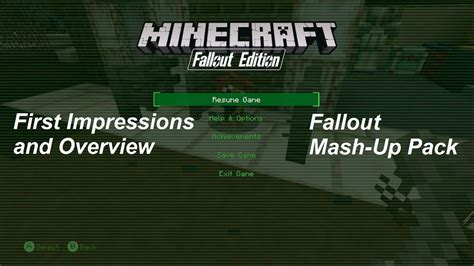 Minecraft Wii U Edition Fallout Mash Up Pack Overview Youtube