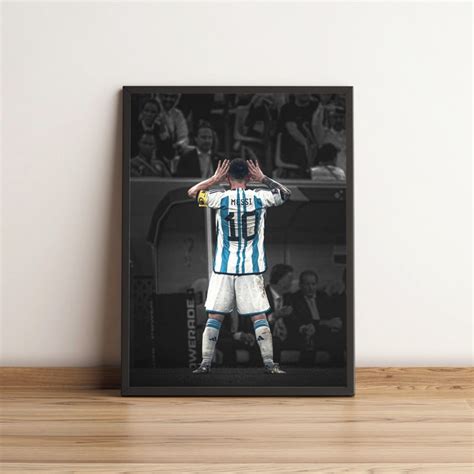 Quadro Messi Jogando na Seleção da Argentina 890 Elo7