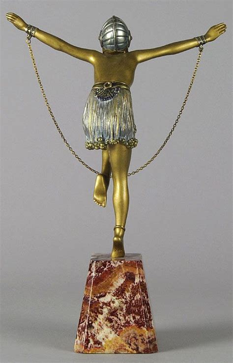 Demetre Chiparus Art Déco Sculpture Danseuse aux Chaines vers