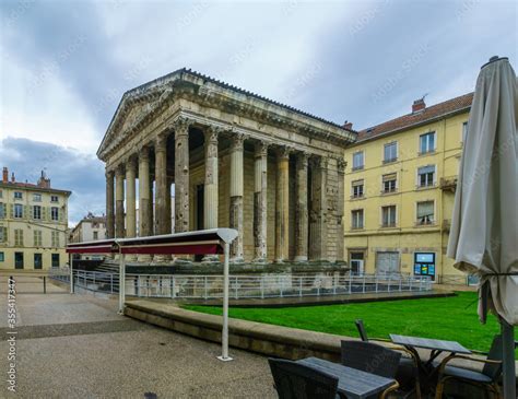 Roman Temple Of Augustus And Livia Vienne Stock Photo Adobe Stock