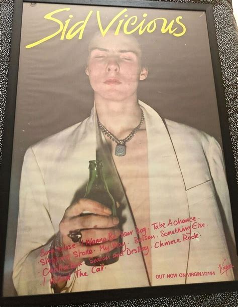 Sex Pistols Rare Virgin Sid Vicious Sid Sings Promo Poster The