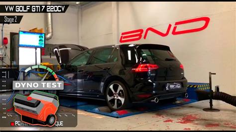 VW GOLF GTI MK7 220CV STAGE 2 Dyno YouTube