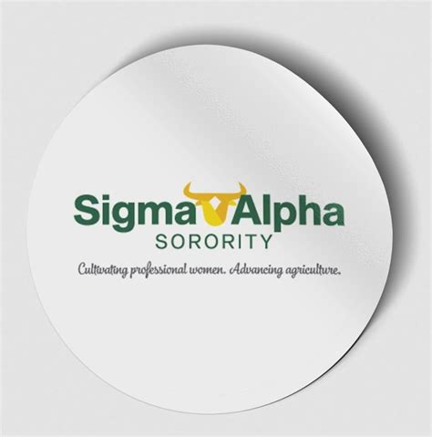 Sigma Alpha Logo Round Decal SALE $4.95. - Greek Gear®